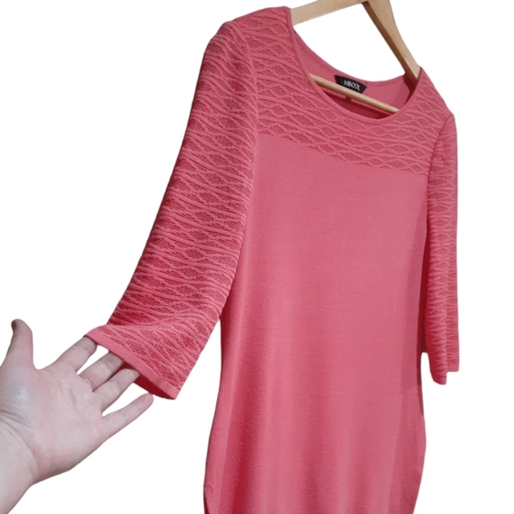 Misook Women's Sweater Pink 3/4 Sleeve Size XS - Picture 4 of 7